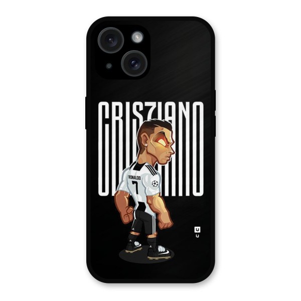 Soccer Star Metal Back Case for iPhone 15