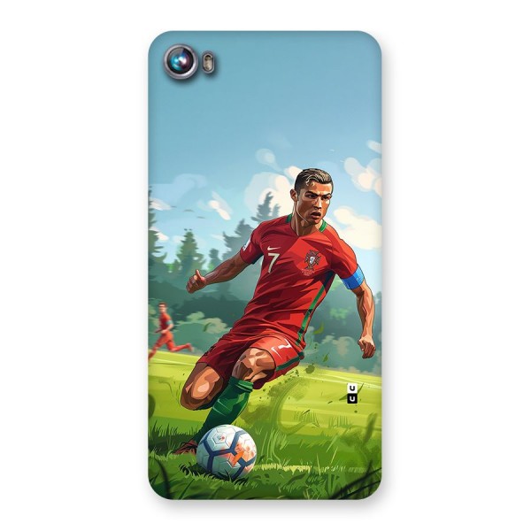 Soccer Star Playing Back Case for Canvas Fire 4 (A107)