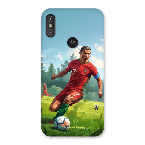 Soccer Star Playing Back Case for Motorola One Power