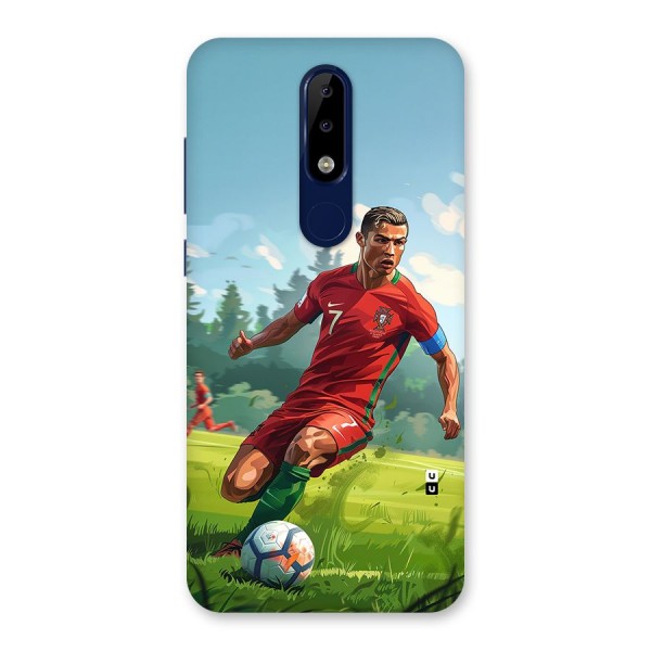 Soccer Star Playing Back Case for Nokia 5.1 Plus