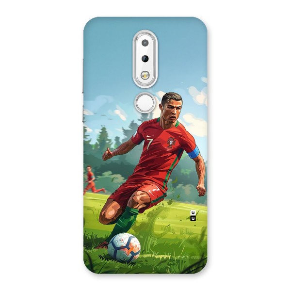 Soccer Star Playing Back Case for Nokia 6.1 Plus