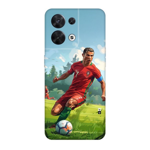 Soccer Star Playing Back Case for Oppo Reno8 5G