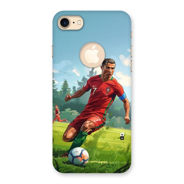 Soccer Star Playing Back Case for iPhone 8 Logo Cut