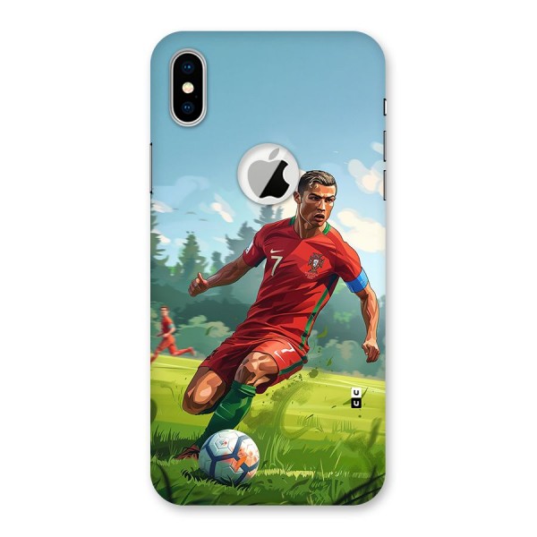 Soccer Star Playing Back Case for iPhone XS Logo Cut