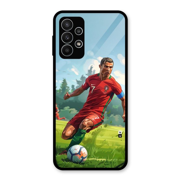 Soccer Star Playing Glass Back Case for Galaxy A23