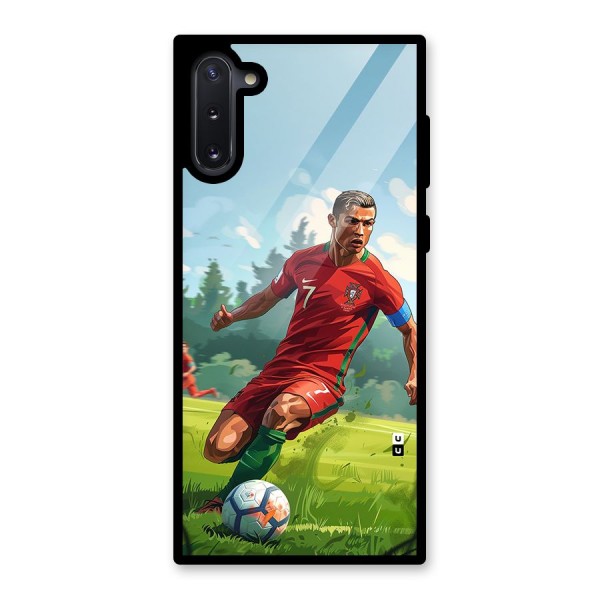 Soccer Star Playing Glass Back Case for Galaxy Note 10