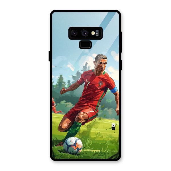 Soccer Star Playing Glass Back Case for Galaxy Note 9