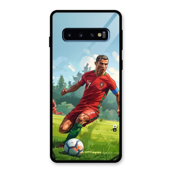 Soccer Star Playing Glass Back Case for Galaxy S10