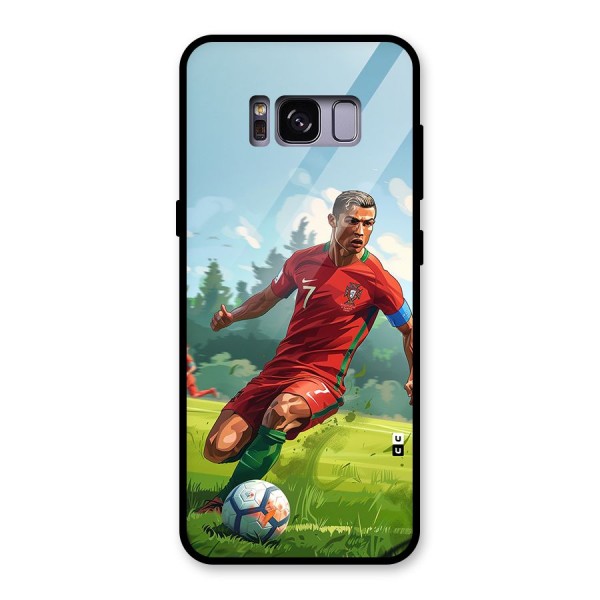 Soccer Star Playing Glass Back Case for Galaxy S8