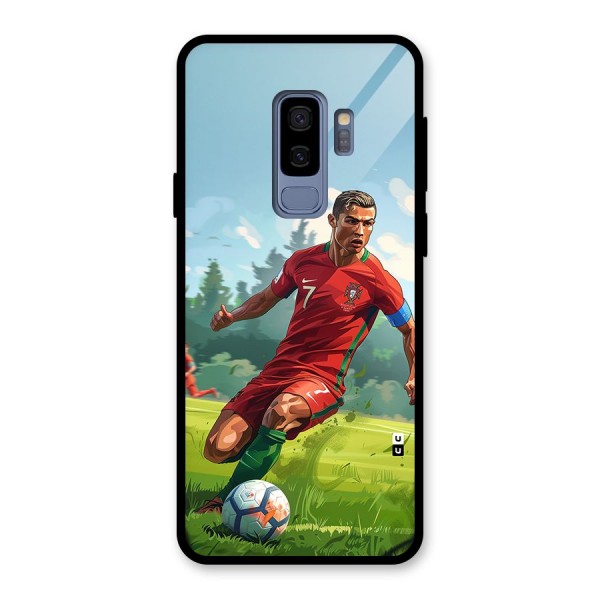 Soccer Star Playing Glass Back Case for Galaxy S9 Plus