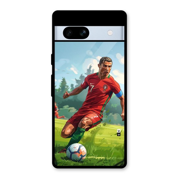 Soccer Star Playing Glass Back Case for Google Pixel 7a