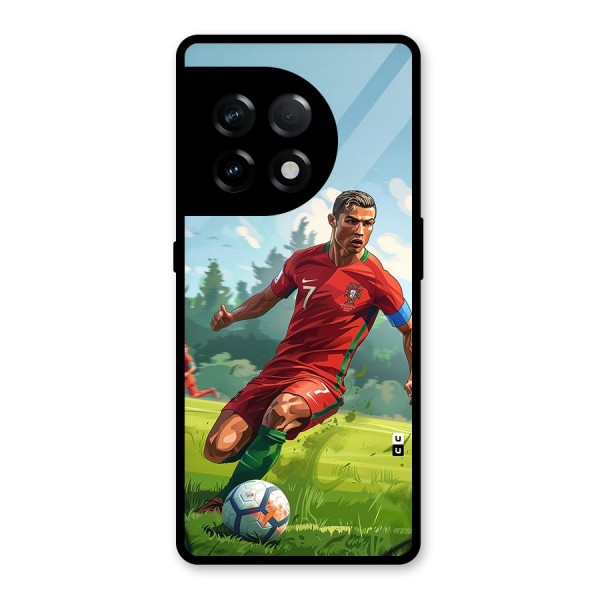 Soccer Star Playing Glass Back Case for OnePlus 11R