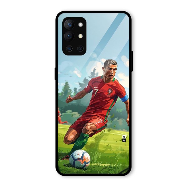 Soccer Star Playing Glass Back Case for OnePlus 9R