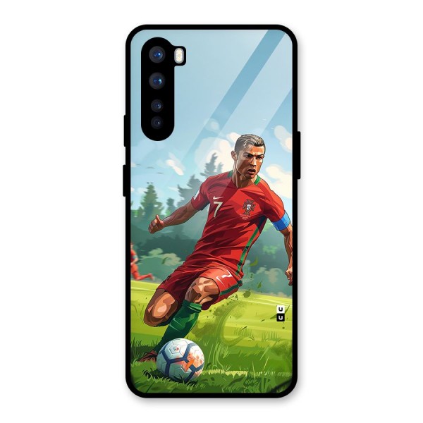 Soccer Star Playing Glass Back Case for OnePlus Nord