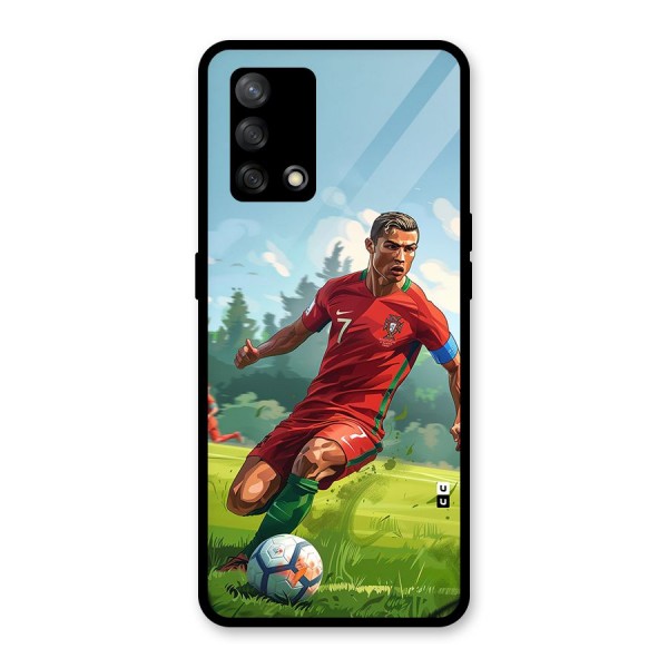 Soccer Star Playing Glass Back Case for Oppo F19