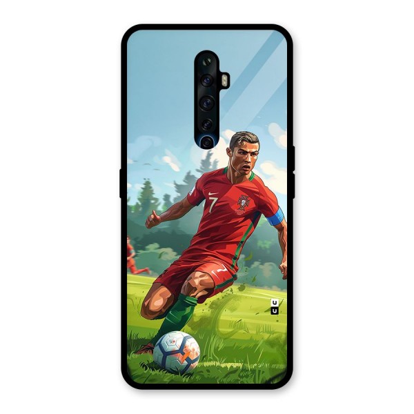 Soccer Star Playing Glass Back Case for Oppo Reno2 F