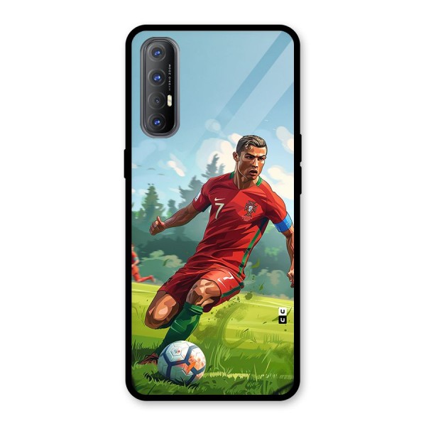 Soccer Star Playing Glass Back Case for Oppo Reno3 Pro