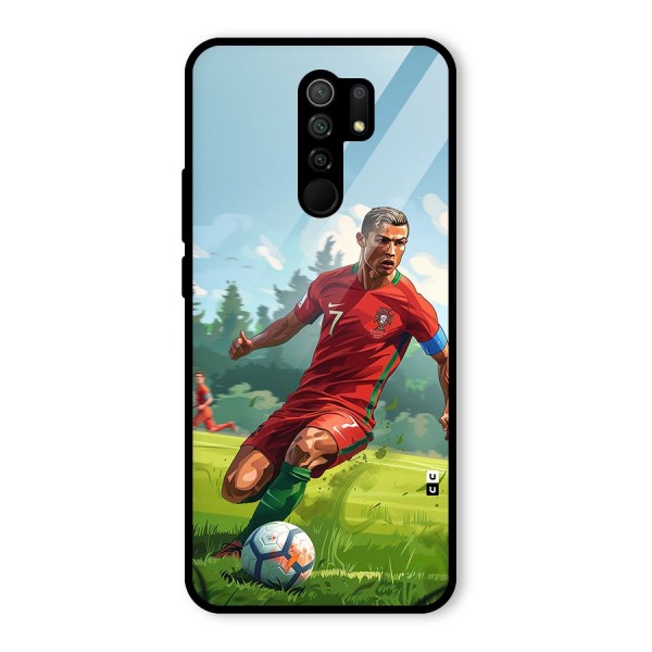 Soccer Star Playing Glass Back Case for Poco M2