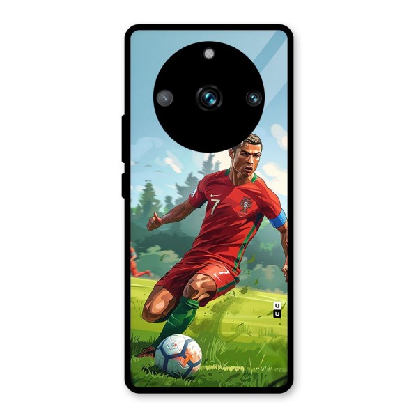 Soccer Star Playing Glass Back Case for Realme 11 Pro