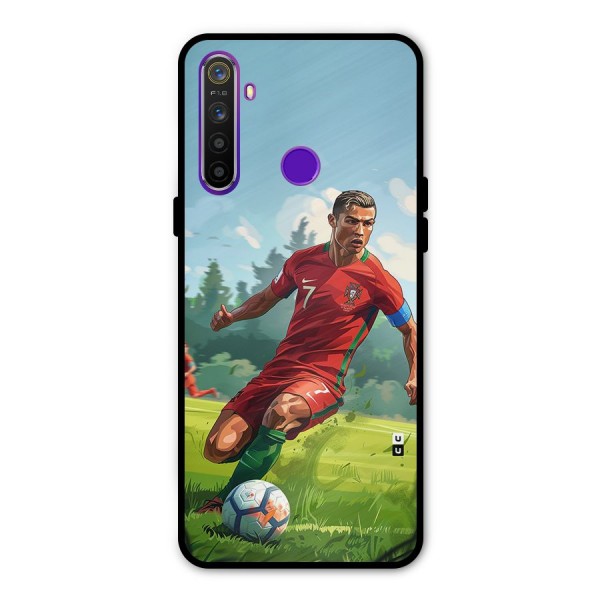 Soccer Star Playing Glass Back Case for Realme 5s