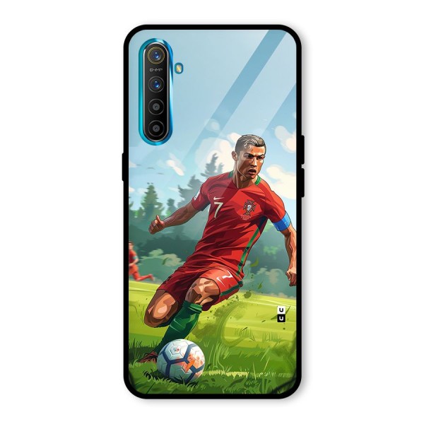 Soccer Star Playing Glass Back Case for Realme X2