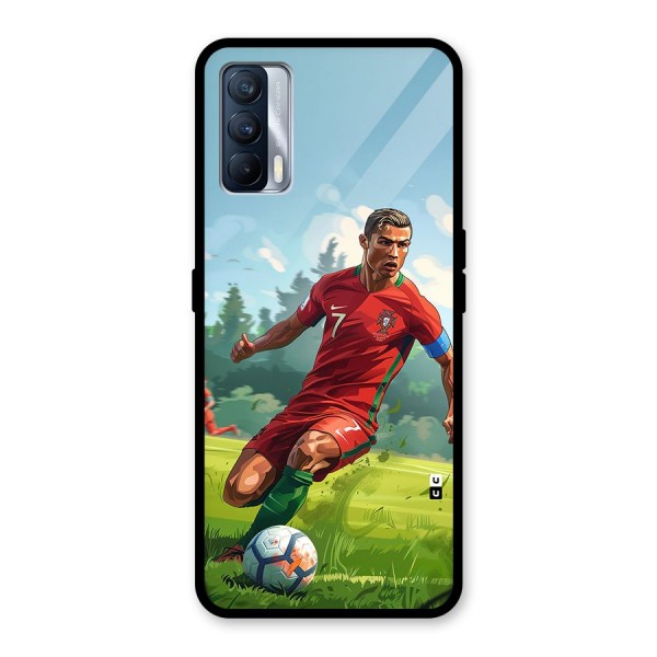 Soccer Star Playing Glass Back Case for Realme X7