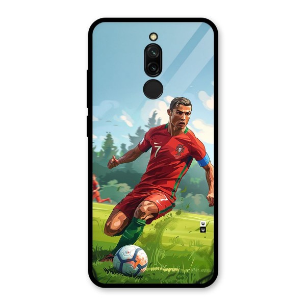 Soccer Star Playing Glass Back Case for Redmi 8