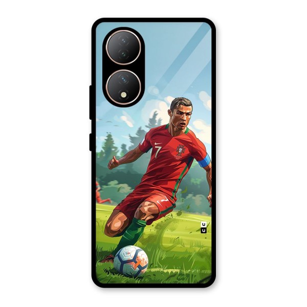 Soccer Star Playing Glass Back Case for Vivo T2