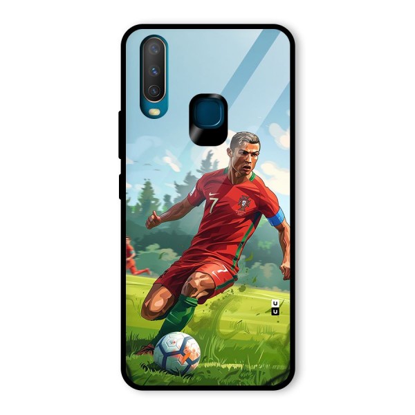 Soccer Star Playing Glass Back Case for Vivo U10