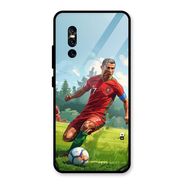 Soccer Star Playing Glass Back Case for Vivo V15 Pro