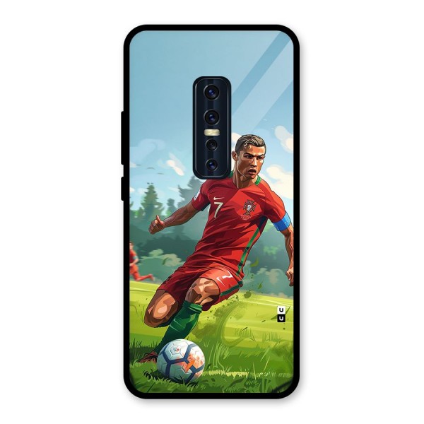 Soccer Star Playing Glass Back Case for Vivo V17 Pro