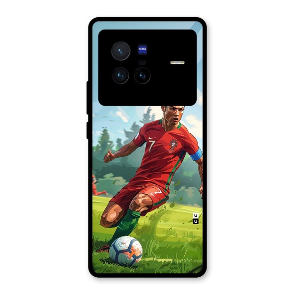 Soccer Star Playing Glass Back Case for Vivo X80