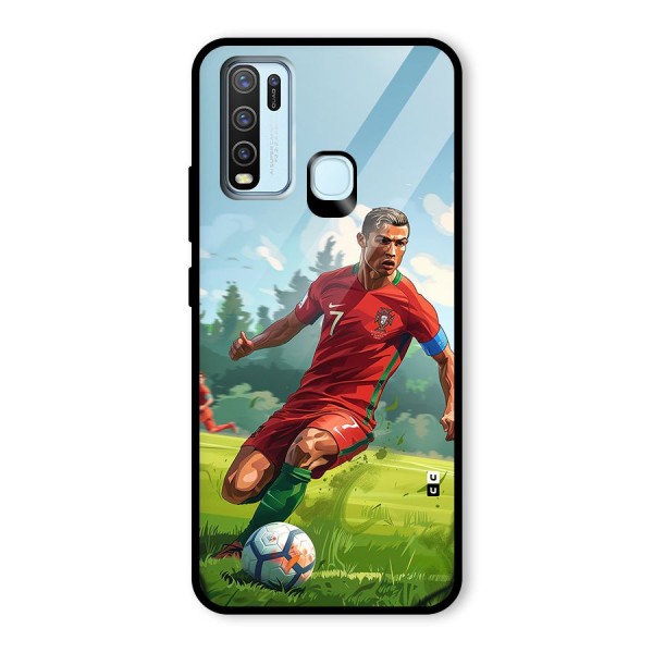 Soccer Star Playing Glass Back Case for Vivo Y50