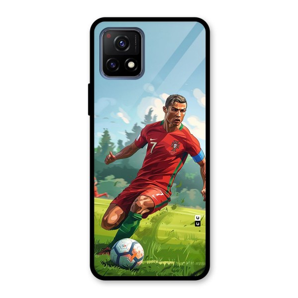 Soccer Star Playing Glass Back Case for Vivo Y72 5G