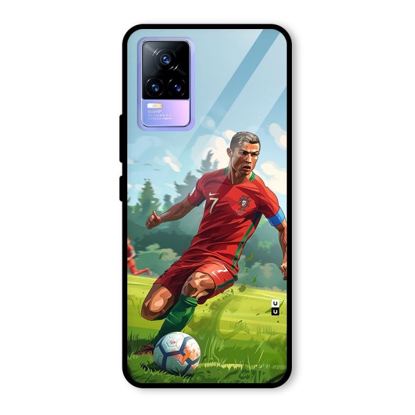 Soccer Star Playing Glass Back Case for Vivo Y73