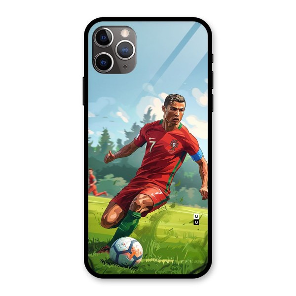 Soccer Star Playing Glass Back Case for iPhone 11 Pro Max