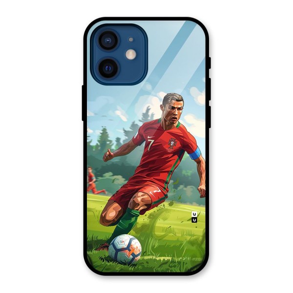 Soccer Star Playing Glass Back Case for iPhone 12 Mini