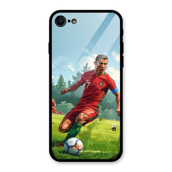 Soccer Star Playing Glass Back Case for iPhone 7