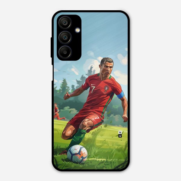 Soccer Star Playing Metal Back Case for Galaxy A15 5G