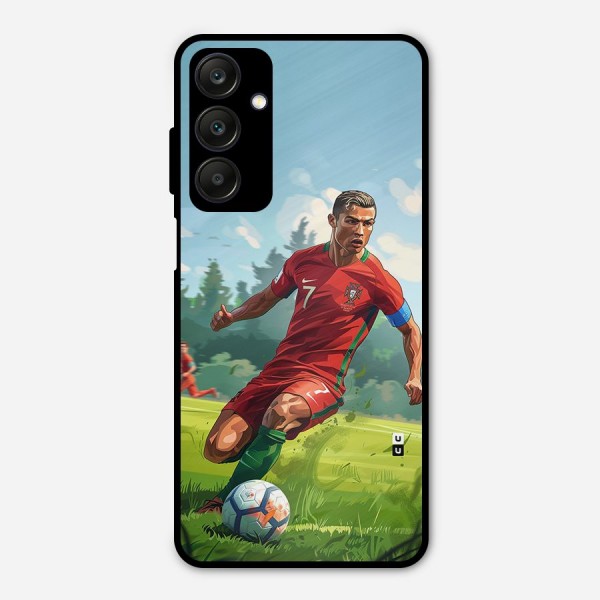 Soccer Star Playing Metal Back Case for Galaxy A25 5G