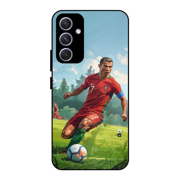 Soccer Star Playing Metal Back Case for Galaxy A54