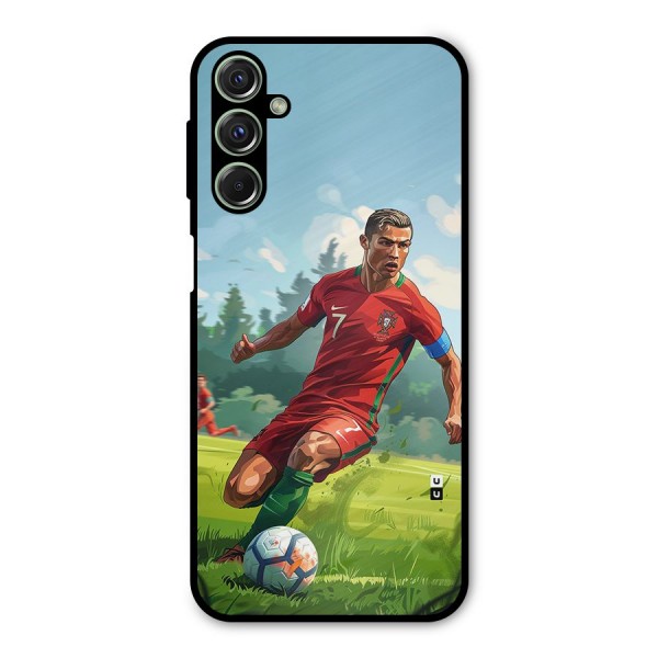 Soccer Star Playing Metal Back Case for Galaxy F34