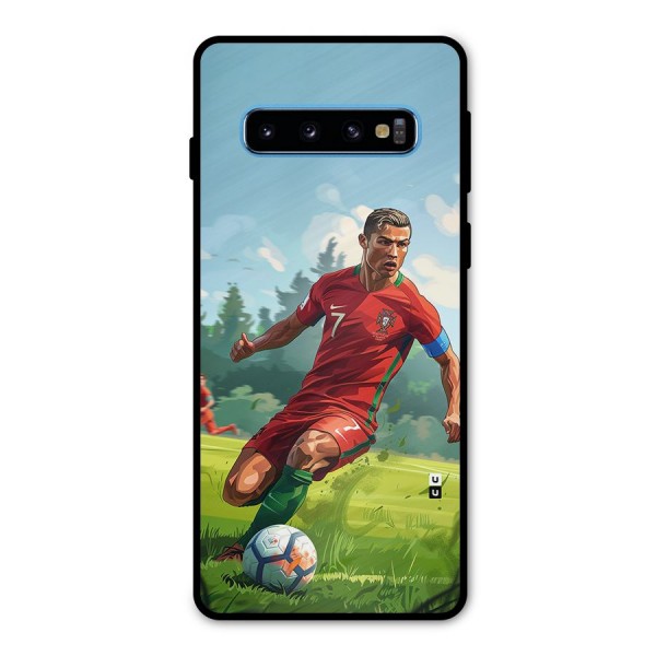 Soccer Star Playing Metal Back Case for Galaxy S10