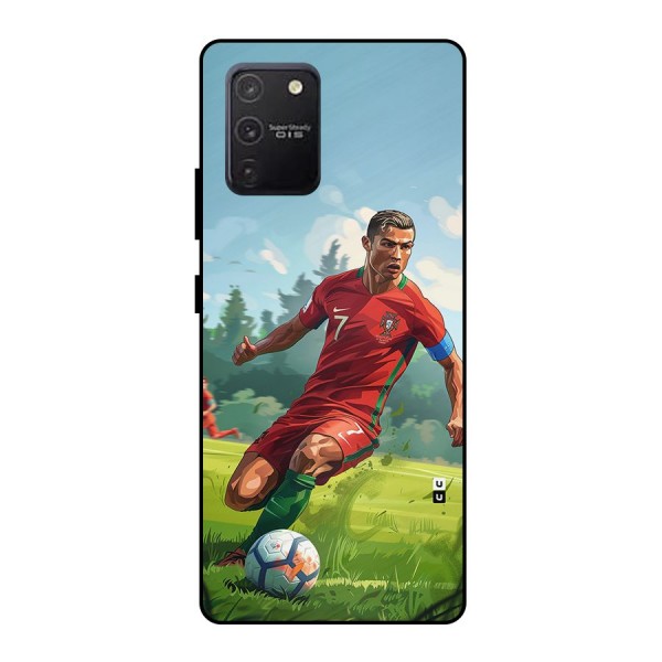 Soccer Star Playing Metal Back Case for Galaxy S10 Lite