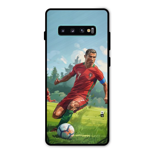 Soccer Star Playing Metal Back Case for Galaxy S10 Plus