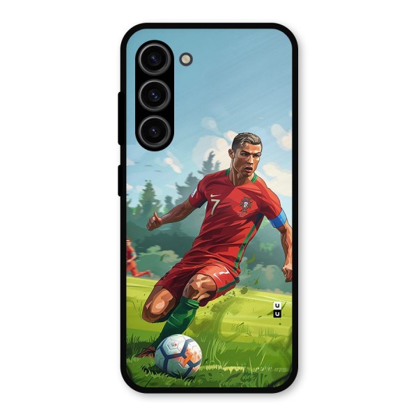 Soccer Star Playing Metal Back Case for Galaxy S23