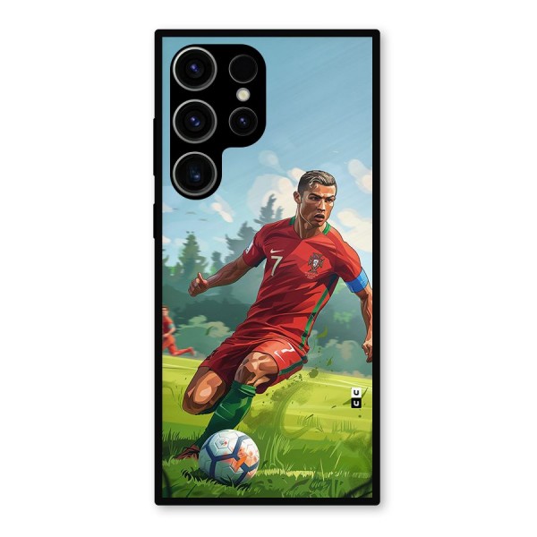 Soccer Star Playing Metal Back Case for Galaxy S23 Ultra