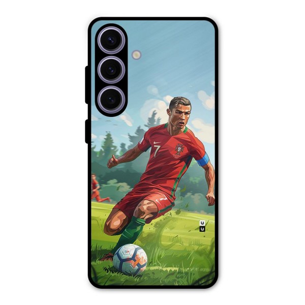 Soccer Star Playing Metal Back Case for Galaxy S24