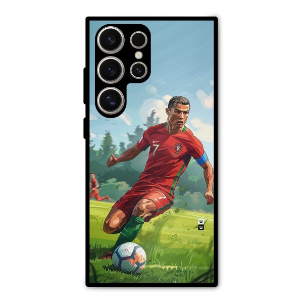 Soccer Star Playing Metal Back Case for Galaxy S24 Ultra