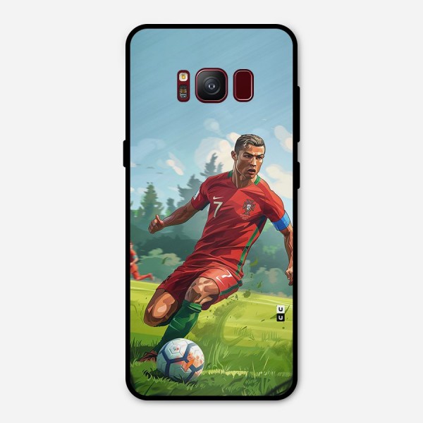 Soccer Star Playing Metal Back Case for Galaxy S8